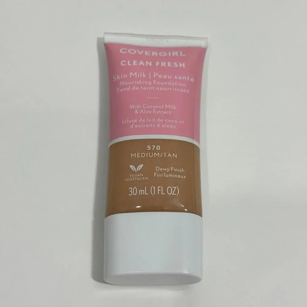 Covergirl Clean Fresh Skin Milk Nourishing Foundation 570 Medium Tan New